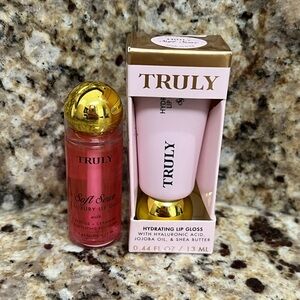 TRULY Hydrating Pink Lip Gloss and Soft Serve Lip Oil